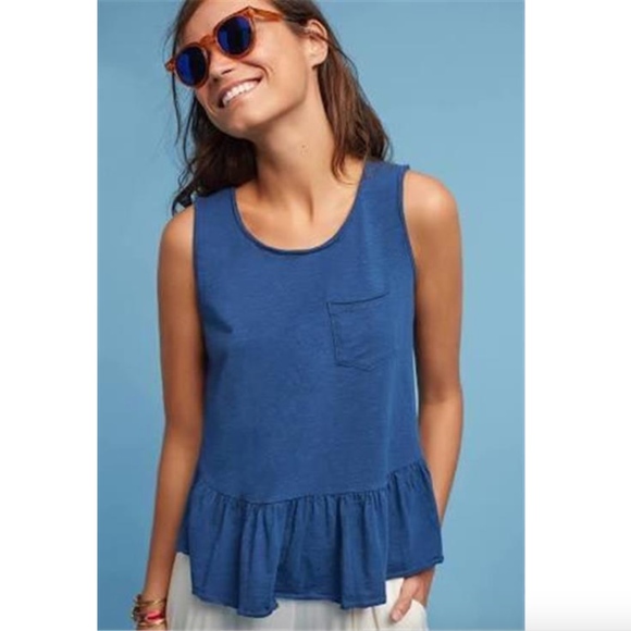 Anthropologie Tops - Eri + Ali Anthropologie Peplum Pocket Tank